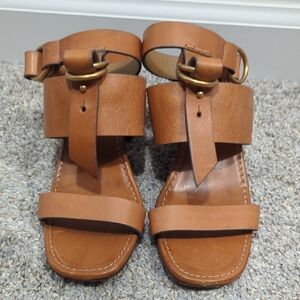 Chloe Kingsley Brown Leather Sandals